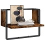 Wall shelves with smoked oak bar 40x25x30 cm by , Shelves and shelves - Ref: Foro24-836285, Price: 16,75 €, Discount: %