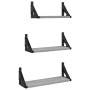 Wall shelves 3 pcs engineered wood gray Sonoma by , Shelves and shelves - Ref: Foro24-836321, Price: 21,14 €, Discount: %