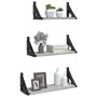 Wall shelves 3 pcs engineered wood gray Sonoma by , Shelves and shelves - Ref: Foro24-836321, Price: 21,14 €, Discount: %