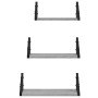 Wall shelves 3 pcs engineered wood gray Sonoma by , Shelves and shelves - Ref: Foro24-836321, Price: 21,14 €, Discount: %