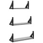 Wall shelves 3 pcs engineered wood gray Sonoma by , Shelves and shelves - Ref: Foro24-836321, Price: 21,14 €, Discount: %