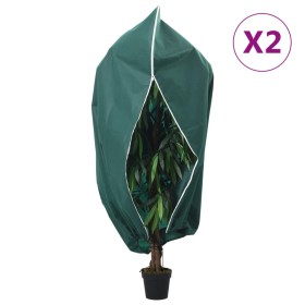 Cubierta para plantas con cremallera 2 uds 70 g/m² 1x1,55 m de , Accesorios de jardinería - Ref: Foro24-364886, Precio: 19,70...