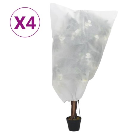 Cubierta para plantas con cordón 4 uds 70 g/m² 0,8x1,2 m de , Accesorios de jardinería - Ref: Foro24-364865, Precio: 17,69 €,...