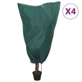 Plant cover with cord 4 pcs 70 g/m² 0.8x1 m by , Gardening accessories - Ref: Foro24-364884, Price: 18,99 €, Discount: %