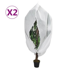 Cubierta para plantas con cremallera 2 uds 70 g/m² 1,55x1,55 m de , Accesorios de jardinería - Ref: Foro24-364867, Precio: 20...