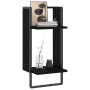 Wall shelf with black bar 30x25x65 cm by , Shelves and shelves - Ref: Foro24-836298, Price: 23,67 €, Discount: %