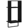 Wall shelf with black bar 30x25x65 cm by , Shelves and shelves - Ref: Foro24-836298, Price: 23,67 €, Discount: %