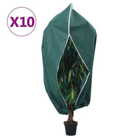 Cubiertas para plantas con cremallera 10 uds 70 g/m² 1x1,55 m de , Accesorios de jardinería - Ref: Foro24-3203568, Precio: 64...