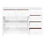 Sideboard with 6 drawers solid white pine wood 113x35x73 cm by vidaXL, Sideboards - Ref: Foro24-337038, Price: 167,34 €, Disc...