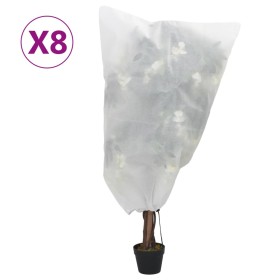 Cubiertas para plantas con cordón 8 uds 70 g/m² 0,8x1 m de , Accesorios de jardinería - Ref: Foro24-3203516, Precio: 27,35 €,...