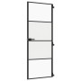 Slim black glass and aluminum interior door 76x201.5 cm by , Doors for the home - Ref: Foro24-155116, Price: 207,99 €, Discou...