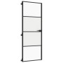 Slim black glass and aluminum interior door 76x201.5 cm by , Doors for the home - Ref: Foro24-155116, Price: 207,99 €, Discou...