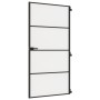 Slim black glass and aluminum interior door 102.5x201.5 cm by , Doors for the home - Ref: Foro24-155123, Price: 213,99 €, Dis...