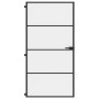 Slim black glass and aluminum interior door 102.5x201.5 cm by , Doors for the home - Ref: Foro24-155123, Price: 213,99 €, Dis...