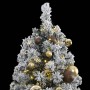 Artificial Christmas tree with hinges 300 LED and balls 210 cm by , Christmas trees - Ref: Foro24-3210484, Price: 159,31 €, D...