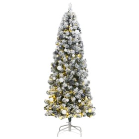 Artificial Christmas tree with hinges 300 LED and balls 180 cm by , Christmas trees - Ref: Foro24-3210501, Price: 99,57 €, Di...