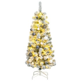 Künstlicher Weihnachtsbaum mit Scharnieren 150 LED und Kugeln 120 cm von , Weihnachtsbäume - Ref: Foro24-3210467, Preis: 58,8...