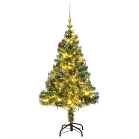 Árbol de Navidad artificial con 150 LEDs bolas y nieve 150 cm de , Arboles de navidad - Ref: Foro24-3210084, Precio: 54,10 €,...