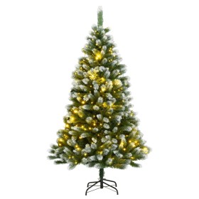 Árbol de Navidad artificial con bisagras 300 LED y nieve 240 cm de , Arboles de navidad - Ref: Foro24-3210335, Precio: 222,99...