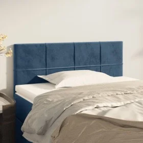 Cabecero de terciopelo azul oscuro 90x5x78/88 cm de , Cabeceros y pies de cama - Ref: Foro24-346030, Precio: 46,60 €, Descuen...