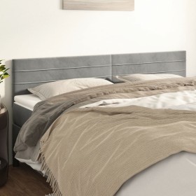 Headboards 2 units of light gray velvet 100x5x78/88 cm by , Headboards and footboards - Ref: Foro24-346194, Price: 57,02 €, D...