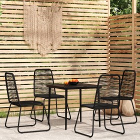 Garten-Essgruppe 5-teilig schwarz von , Gartensets - Ref: Foro24-3099096, Preis: 335,99 €, Rabatt: %