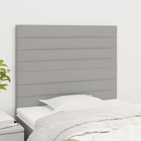 Headboards 2 units of light gray fabric 100x5x78/88 cm by , Headboards and footboards - Ref: Foro24-3116462, Price: 62,50 €, ...