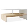 Mesa de centro madera de ingeniería blanco y roble 90x59x42 cm de vidaXL, Mesas de centro - Ref: Foro24-244856, Precio: 68,06...