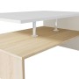 Couchtisch aus Holzwerkstoff in Weiß und Eiche, 90 x 59 x 42 cm von vidaXL, Couchtisch - Ref: Foro24-244856, Preis: 68,20 €, ...