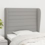 Headboard with light gray fabric ears 103x23x118/128 cm by , Headboards and footboards - Ref: Foro24-3118086, Price: 76,82 €,...