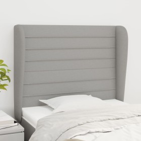 Cabecero con orejas de tela gris claro 103x23x118/128 cm de , Cabeceros y pies de cama - Ref: Foro24-3118086, Precio: 75,37 €...