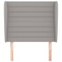 Headboard with light gray fabric ears 103x23x118/128 cm by , Headboards and footboards - Ref: Foro24-3118086, Price: 76,82 €,...