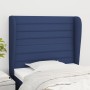 Cabecero con orejas de tela azul 103x23x118/128 cm de , Cabeceros y pies de cama - Ref: Foro24-3118092, Precio: 81,99 €, Desc...