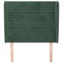 Headboard with dark green velvet ears 103x23x118/128cm by , Headboards and footboards - Ref: Foro24-3118141, Price: 80,88 €, ...