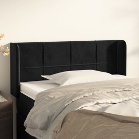 Black velvet headboard 93x16x78/88 cm by , Headboards and footboards - Ref: Foro24-3118806, Price: 54,44 €, Discount: %