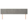 Light gray velvet headboard 203x16x78/88 cm by , Headboards and footboards - Ref: Foro24-3118974, Price: 67,75 €, Discount: %