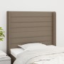 Cabecero con orejas de tela gris taupe 93x16x118/128 cm de , Cabeceros y pies de cama - Ref: Foro24-3119706, Precio: 75,40 €,...