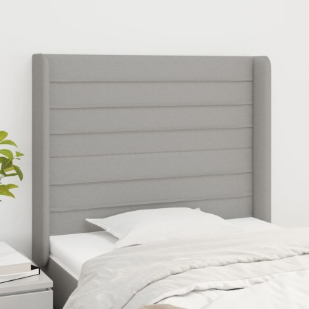 Cabecero con orejas de tela gris claro 103x16x118/128 cm de , Cabeceros y pies de cama - Ref: Foro24-3119710, Precio: 69,08 €...