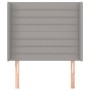 Headboard with light gray fabric ears 103x16x118/128 cm by , Headboards and footboards - Ref: Foro24-3119710, Price: 71,06 €,...