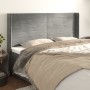 Headboard with light gray velvet ears 203x16x118/128 cm by , Headboards and footboards - Ref: Foro24-3119786, Price: 118,16 €...