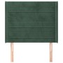 Headboard with dark green velvet ears 93x16x118/128 cm by , Headboards and footboards - Ref: Foro24-3119759, Price: 80,05 €, ...