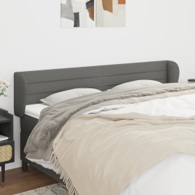 Dark gray fabric headboard 183x23x78/88 cm by , Headboards and footboards - Ref: Foro24-3117299, Price: 66,60 €, Discount: %