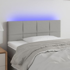 Light gray fabric headboard with LED 90x5x78/88 cm by , Headboards and footboards - Ref: Foro24-3121594, Price: 53,14 €, Disc...