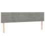 Light gray velvet headboard with LED 200x5x78/88 cm by , Headboards and footboards - Ref: Foro24-3121818, Price: 64,54 €, Dis...