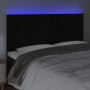 Black velvet headboard with LED lights 200x5x118/128 cm by , Headboards and footboards - Ref: Foro24-3122632, Price: 121,91 €...