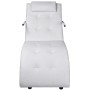 Diván con almohada de cuero sintético blanco de vidaXL, Divanes - Ref: Foro24-244095, Precio: 217,69 €, Descuento: %