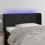 Cabecero con LED de terciopelo negro 93x16x78/88 cm de , Cabeceros y pies de cama - Ref: Foro24-3123274, Precio: 60,72 €, Des...