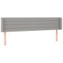 Light gray fabric headboard with LED 183x16x78/88 cm by , Headboards and footboards - Ref: Foro24-3123390, Price: 77,69 €, Di...