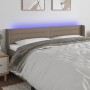 Taupe gray fabric headboard with LED 203x16x78/88 cm by , Headboards and footboards - Ref: Foro24-3123402, Price: 85,32 €, Di...