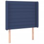 Blue fabric headboard with LED 93x16x118/128 cm by , Headboards and footboards - Ref: Foro24-3124176, Price: 81,99 €, Discoun...